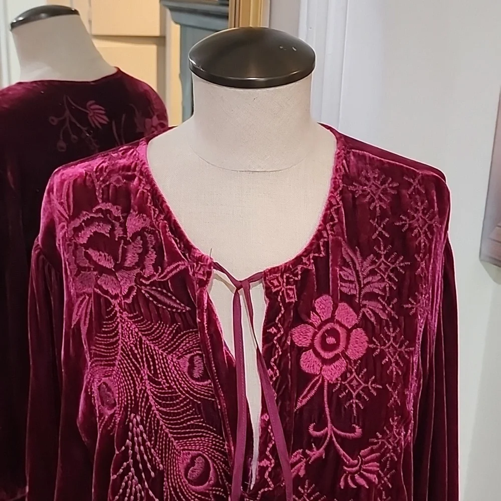 NWT JOHNNY WAS VELVET DRESS SIZE XL - Picture 8 of 10